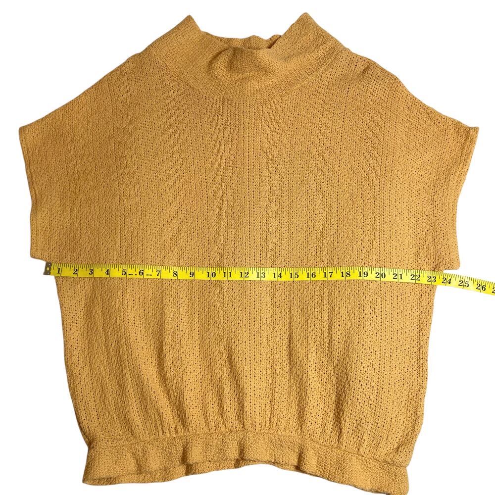 Free People Echo Beach Pullover Orange Cowl Neck Slouchy Sweater Size Medium EUC - Picture 7 of 9